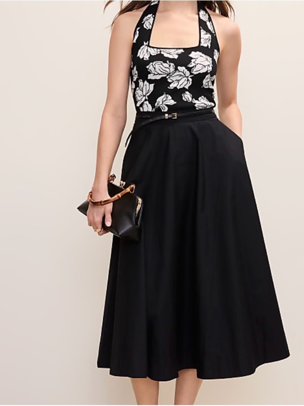 Ann Taylor Petite Full Midi Skirt